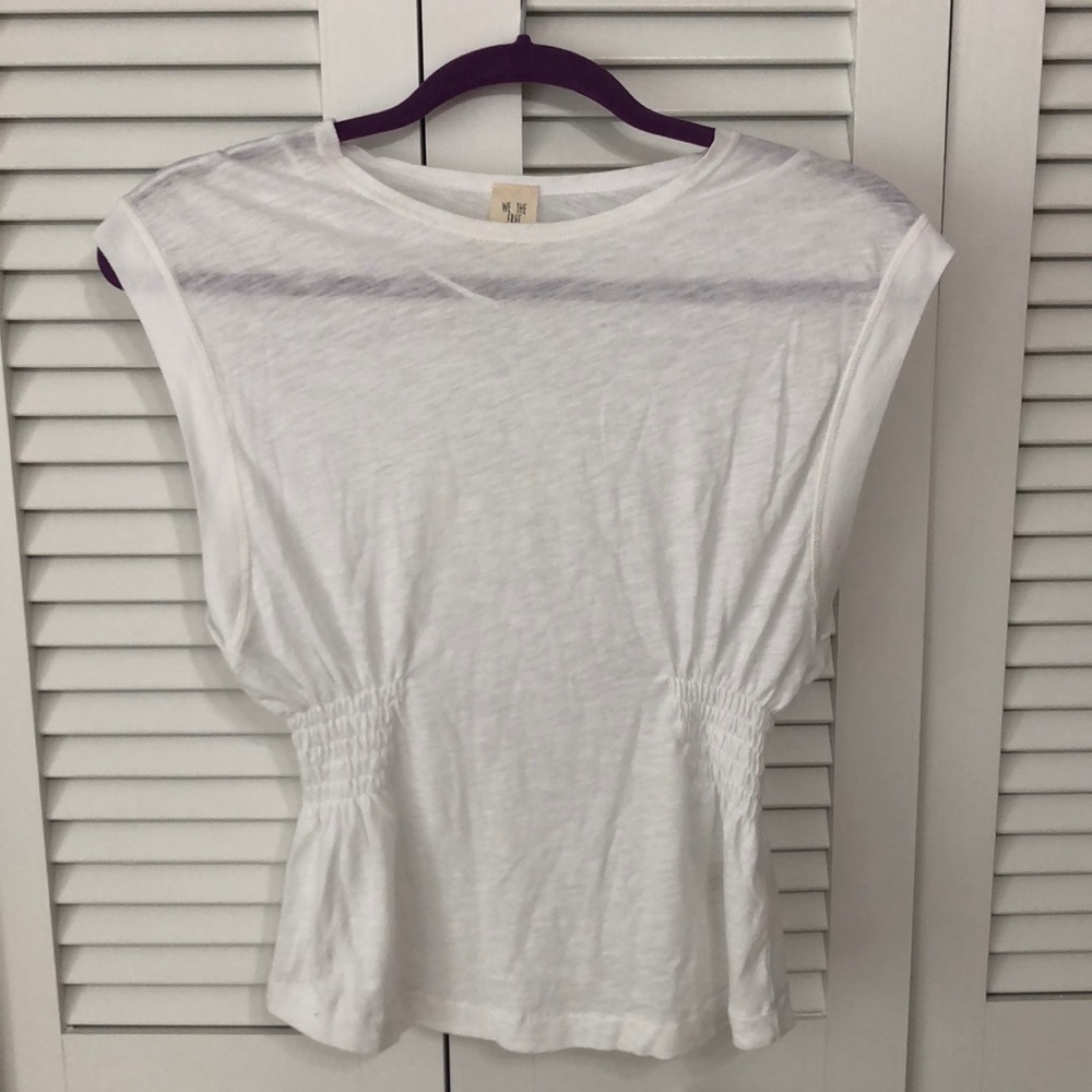 Free people white cinched top